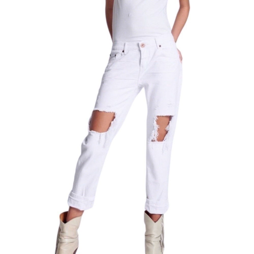 ONE teaspoon White Beaty Awesome Baggies Jean Womens 24